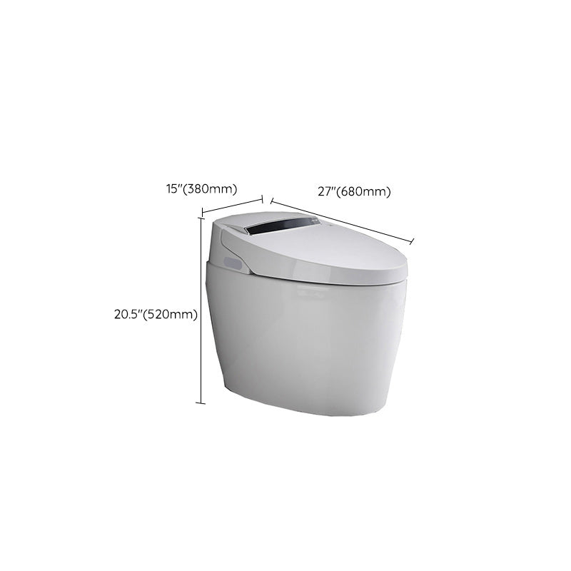 Elongated Floor Mount Bidet White Temperature Control Smart Bidet Clearhalo 'Bathroom Remodel & Bathroom Fixtures' 'Bidets' 'Home Improvement' 'home_improvement' 'home_improvement_bidets' 'Toilets & Bidets' 7204791