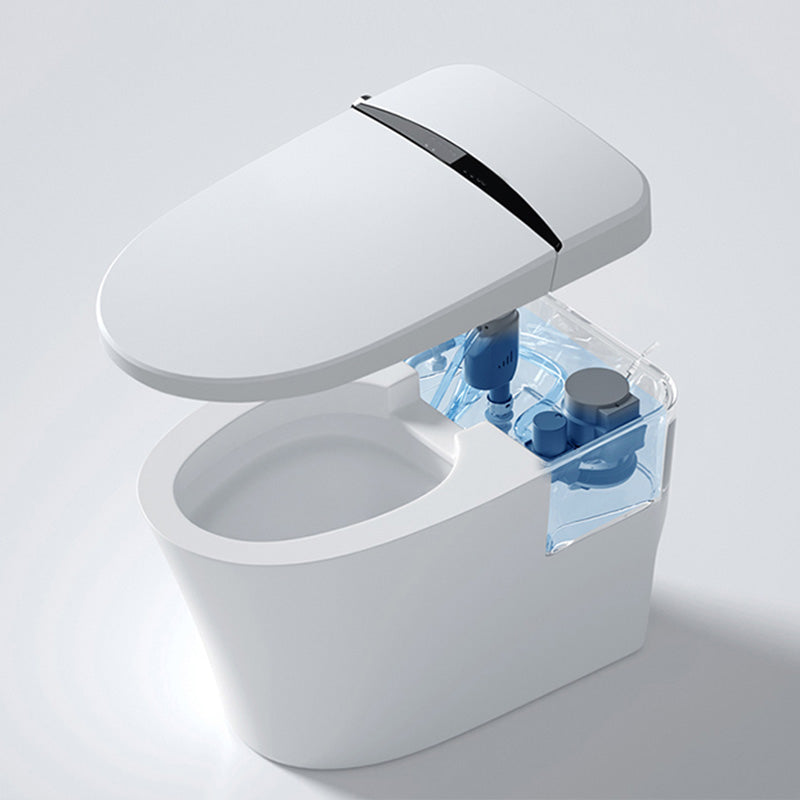 White Floor Mount Bidet Elongated Floor Standing Bidet with Heated Seat Clearhalo 'Bathroom Remodel & Bathroom Fixtures' 'Bidets' 'Home Improvement' 'home_improvement' 'home_improvement_bidets' 'Toilets & Bidets' 7204856