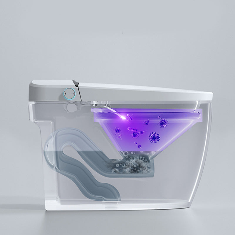 White Floor Mount Bidet Elongated Floor Standing Bidet with Heated Seat Clearhalo 'Bathroom Remodel & Bathroom Fixtures' 'Bidets' 'Home Improvement' 'home_improvement' 'home_improvement_bidets' 'Toilets & Bidets' 7204857