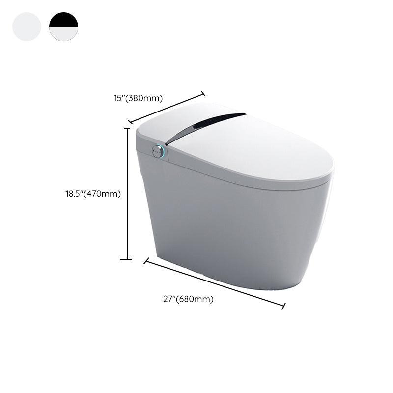 White Floor Mount Bidet Elongated Floor Standing Bidet with Heated Seat Clearhalo 'Bathroom Remodel & Bathroom Fixtures' 'Bidets' 'Home Improvement' 'home_improvement' 'home_improvement_bidets' 'Toilets & Bidets' 7204865