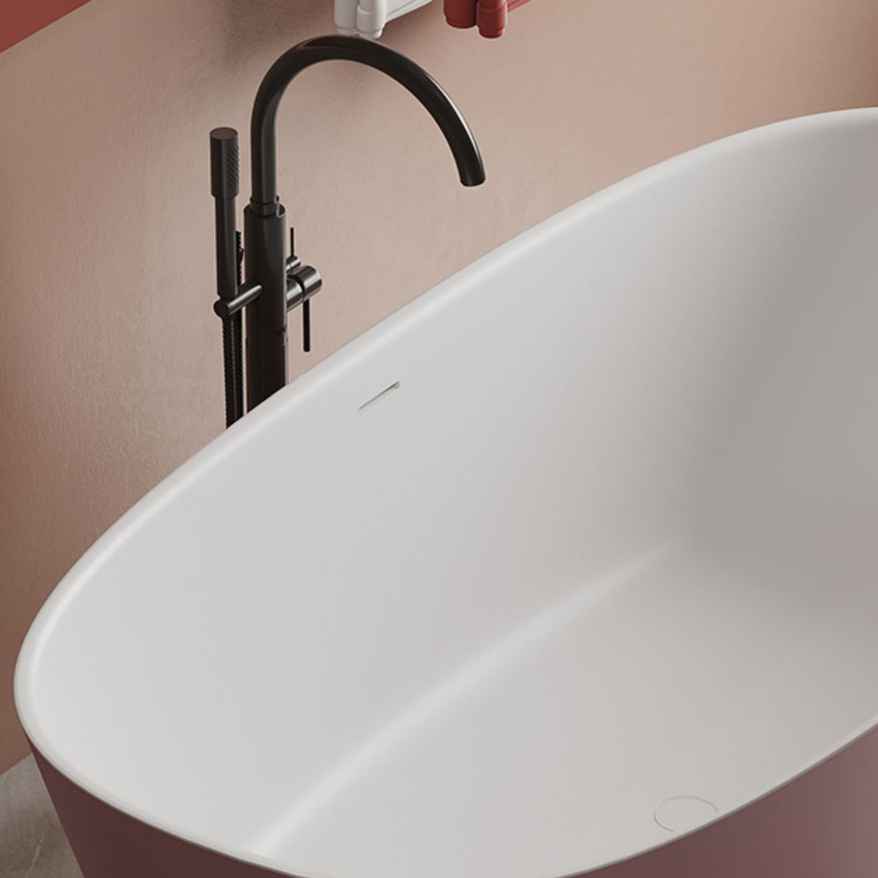 Soaking Antique Finish Bathtub Stand Alone Oval Modern Bath Tub Clearhalo 'Bathroom Remodel & Bathroom Fixtures' 'Bathtubs' 'Home Improvement' 'home_improvement' 'home_improvement_bathtubs' 'Showers & Bathtubs' 7205393