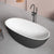 Modern Oval Bathtub Stand Alone Stand Alone Soaking Back to Wall Bath Black-White Clearhalo 'Bathroom Remodel & Bathroom Fixtures' 'Bathtubs' 'Home Improvement' 'home_improvement' 'home_improvement_bathtubs' 'Showers & Bathtubs' 7205405