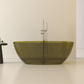 Flat Bottom Oval Soaking Bathtub Antique Finish Modern Bath Tub Green 71"L x 35"W x 22"H Clearhalo 'Bathroom Remodel & Bathroom Fixtures' 'Bathtubs' 'Home Improvement' 'home_improvement' 'home_improvement_bathtubs' 'Showers & Bathtubs' 7205427