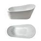Slipper Modern Bath Oval White Soaking Acrylic Stand Alone Bathtub Clearhalo 'Bathroom Remodel & Bathroom Fixtures' 'Bathtubs' 'Home Improvement' 'home_improvement' 'home_improvement_bathtubs' 'Showers & Bathtubs' 7205475