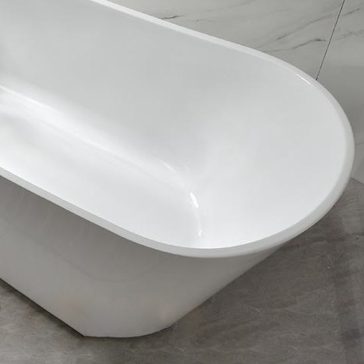 Slipper Modern Bath Oval White Soaking Acrylic Stand Alone Bathtub Clearhalo 'Bathroom Remodel & Bathroom Fixtures' 'Bathtubs' 'Home Improvement' 'home_improvement' 'home_improvement_bathtubs' 'Showers & Bathtubs' 7205479