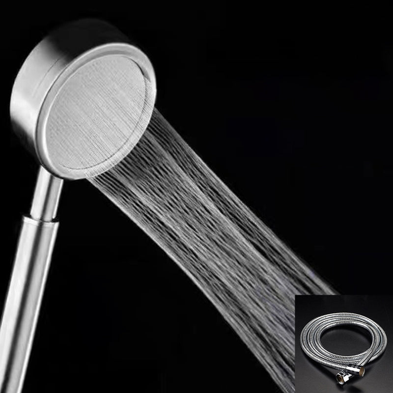 Metal Handheld Shower Head Modern Style Wall-mounted Shower Head Silver Small pretty waist Water Outlet Shower Head with Hose Clearhalo 'Bathroom Remodel & Bathroom Fixtures' 'Home Improvement' 'home_improvement' 'home_improvement_shower_heads' 'Shower Heads' 'shower_heads' 'Showers & Bathtubs Plumbing' 'Showers & Bathtubs' 7205587