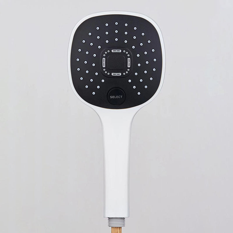 Plastic Handheld Shower Head Adjustable Water Flow Shower Head White Hand Shower None Clearhalo 'Bathroom Remodel & Bathroom Fixtures' 'Home Improvement' 'home_improvement' 'home_improvement_shower_heads' 'Shower Heads' 'shower_heads' 'Showers & Bathtubs Plumbing' 'Showers & Bathtubs' 7205608