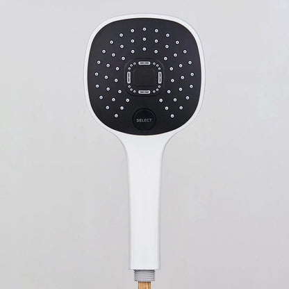 Plastic Handheld Shower Head Adjustable Water Flow Shower Head White Hand Shower None Clearhalo 'Bathroom Remodel & Bathroom Fixtures' 'Home Improvement' 'home_improvement' 'home_improvement_shower_heads' 'Shower Heads' 'shower_heads' 'Showers & Bathtubs Plumbing' 'Showers & Bathtubs' 7205608