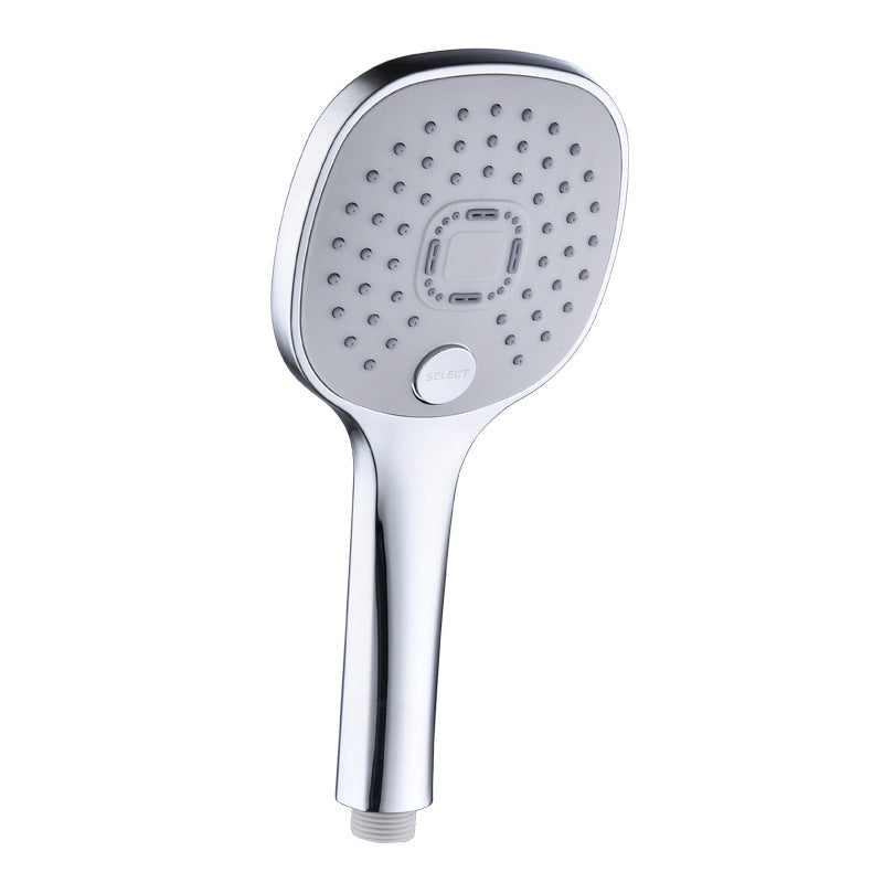 Plastic Handheld Shower Head Adjustable Water Flow Shower Head Silver Hand Shower None Clearhalo 'Bathroom Remodel & Bathroom Fixtures' 'Home Improvement' 'home_improvement' 'home_improvement_shower_heads' 'Shower Heads' 'shower_heads' 'Showers & Bathtubs Plumbing' 'Showers & Bathtubs' 7205613