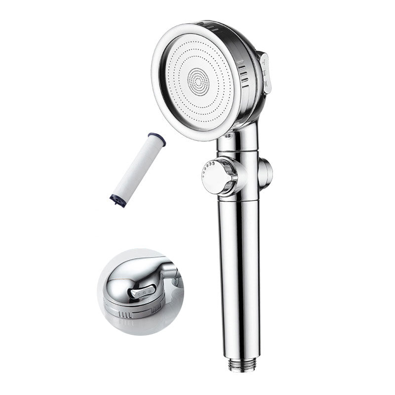 Super Pressurized Shower Head 3 Sprays Adjustable Water Flow Round Shower Head Silver Shower & Filter Ball Hose not included Clearhalo 'Bathroom Remodel & Bathroom Fixtures' 'Home Improvement' 'home_improvement' 'home_improvement_shower_heads' 'Shower Heads' 'shower_heads' 'Showers & Bathtubs Plumbing' 'Showers & Bathtubs' 7205748