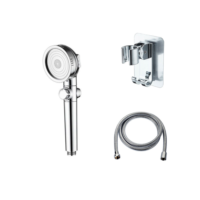 Super Pressurized Shower Head 3 Sprays Adjustable Water Flow Round Shower Head Silver Shower & Hose & Hole-free Wall Seat Clearhalo 'Bathroom Remodel & Bathroom Fixtures' 'Home Improvement' 'home_improvement' 'home_improvement_shower_heads' 'Shower Heads' 'shower_heads' 'Showers & Bathtubs Plumbing' 'Showers & Bathtubs' 7205760