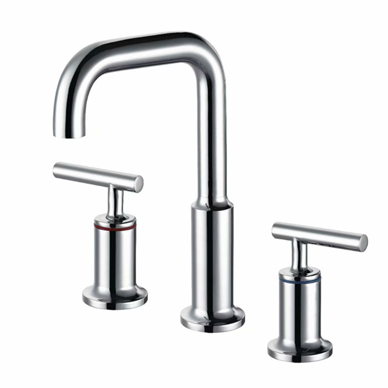 Luxury Vessel Faucet 3 Holes High-Arc Vessel Sink Bathroom Faucet Chrome Lever Handles 2 Handles Clearhalo 'Bathroom Remodel & Bathroom Fixtures' 'Bathroom Sink Faucets' 'Bathroom Sinks & Faucet Components' 'bathroom_sink_faucets' 'Home Improvement' 'home_improvement' 'home_improvement_bathroom_sink_faucets' 7205784