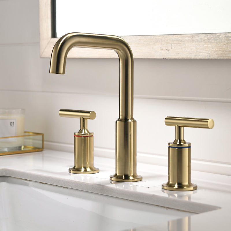 Luxury Vessel Faucet 3 Holes High-Arc Vessel Sink Bathroom Faucet Gold Lever Handles 2 Handles Clearhalo 'Bathroom Remodel & Bathroom Fixtures' 'Bathroom Sink Faucets' 'Bathroom Sinks & Faucet Components' 'bathroom_sink_faucets' 'Home Improvement' 'home_improvement' 'home_improvement_bathroom_sink_faucets' 7205786