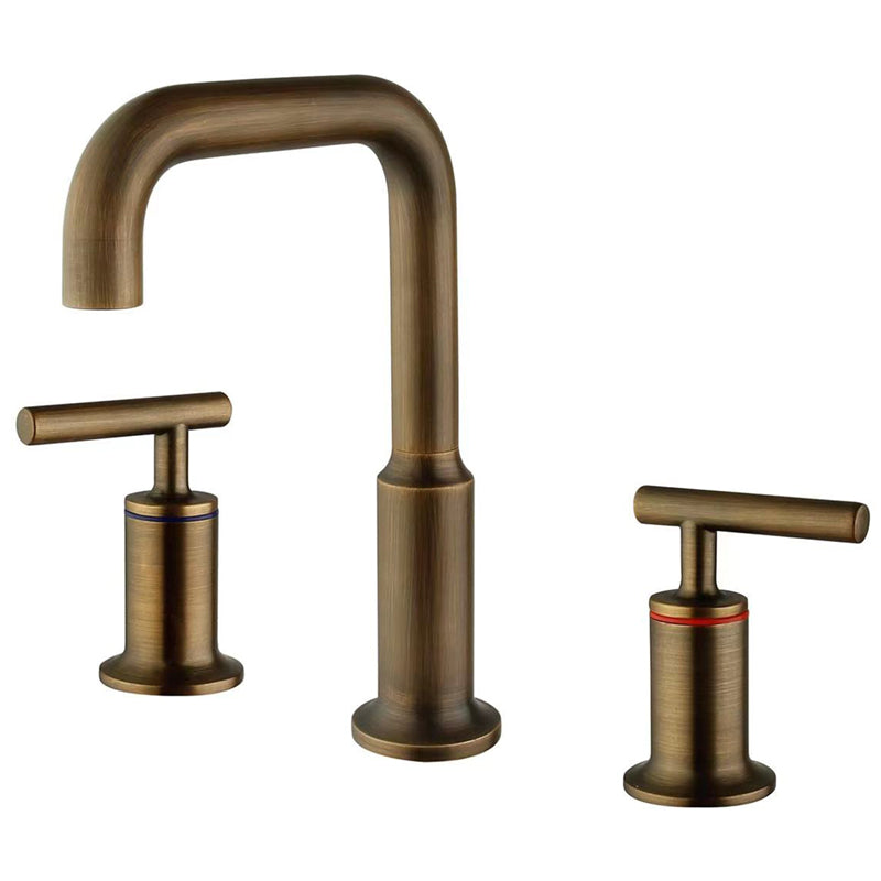 Luxury Vessel Faucet 3 Holes High-Arc Vessel Sink Bathroom Faucet Bronze Lever Handles 2 Handles Clearhalo 'Bathroom Remodel & Bathroom Fixtures' 'Bathroom Sink Faucets' 'Bathroom Sinks & Faucet Components' 'bathroom_sink_faucets' 'Home Improvement' 'home_improvement' 'home_improvement_bathroom_sink_faucets' 7205788