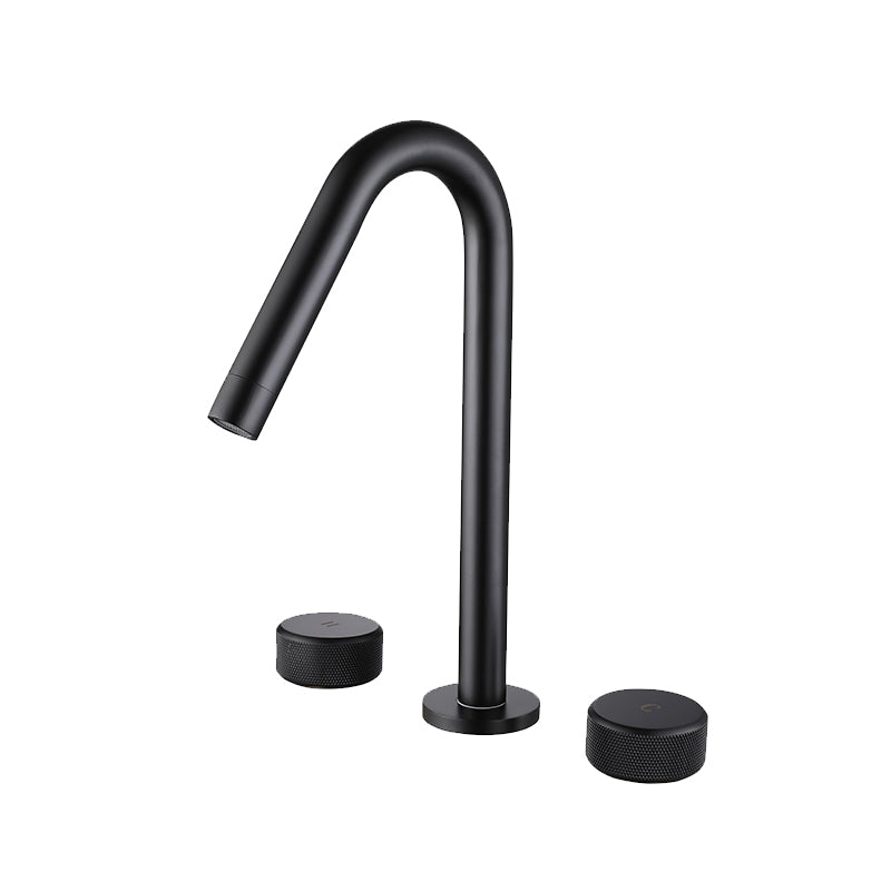Widespread Modern Bathroom Faucet Knob Handle Gooseneck Vessel Faucet Clearhalo 'Bathroom Remodel & Bathroom Fixtures' 'Bathroom Sink Faucets' 'Bathroom Sinks & Faucet Components' 'bathroom_sink_faucets' 'Home Improvement' 'home_improvement' 'home_improvement_bathroom_sink_faucets' 7205829