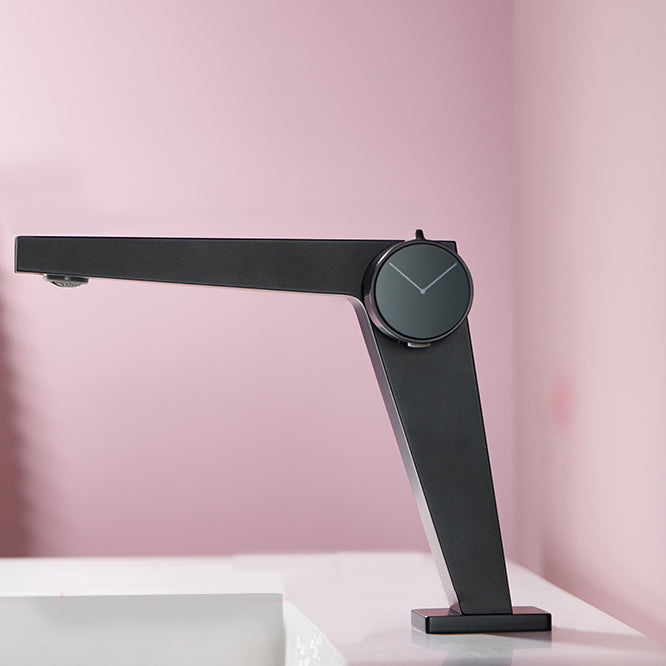 Contemporary Vessel Sink Faucet Knob Handle Bathroom Vessel Faucet Negro Drain Not Included Clearhalo 'bathroom_sink_faucets' 'Conjunta de Baño y Conjunta de Grifo' 'Coronamiento de Baño y Dispositivo de Baño' 'Grifo del lavabo del baño' 'Hogar' 'home_improvement' 'home_improvement_bathroom_sink_faucets' 'Mejoras para el hogar' 7205841