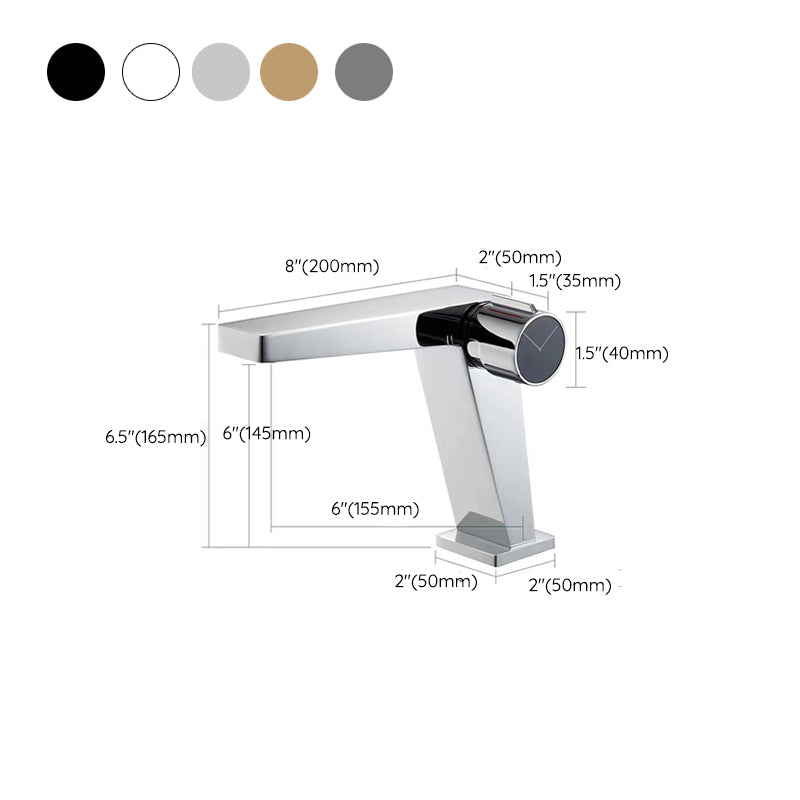 Contemporary Vessel Sink Faucet Knob Handle Bathroom Vessel Faucet Clearhalo 'bathroom_sink_faucets' 'Conjunta de Baño y Conjunta de Grifo' 'Coronamiento de Baño y Dispositivo de Baño' 'Grifo del lavabo del baño' 'Hogar' 'home_improvement' 'home_improvement_bathroom_sink_faucets' 'Mejoras para el hogar' 7205854