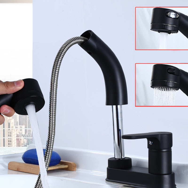 Circular Brass Bathroom Sink Faucet Low Arc with 1-Handle Vessel Faucet Negro Clearhalo 'bathroom_sink_faucets' 'Conjunta de Baño y Conjunta de Grifo' 'Coronamiento de Baño y Dispositivo de Baño' 'Grifo del lavabo del baño' 'Hogar' 'home_improvement' 'home_improvement_bathroom_sink_faucets' 'Mejoras para el hogar' 7205898