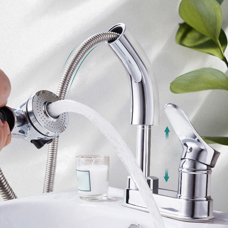 Circular Brass Bathroom Sink Faucet Low Arc with 1-Handle Vessel Faucet Clearhalo 'bathroom_sink_faucets' 'Conjunta de Baño y Conjunta de Grifo' 'Coronamiento de Baño y Dispositivo de Baño' 'Grifo del lavabo del baño' 'Hogar' 'home_improvement' 'home_improvement_bathroom_sink_faucets' 'Mejoras para el hogar' 7205905