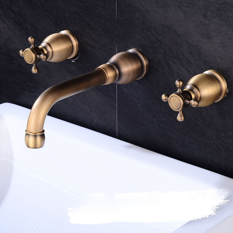 Widespread Bathroom Faucet 3 Holes Circular Vessel Sink Faucet Clearhalo 'Bathroom Remodel & Bathroom Fixtures' 'Bathroom Sink Faucets' 'Bathroom Sinks & Faucet Components' 'bathroom_sink_faucets' 'Home Improvement' 'home_improvement' 'home_improvement_bathroom_sink_faucets' 7205914