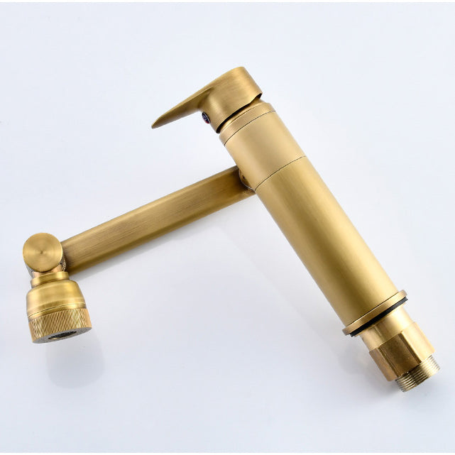 Luxury Vessel Faucet Swivel Spout High-Arc Single Handle Vessel Faucet Clearhalo 'Bathroom Remodel & Bathroom Fixtures' 'Bathroom Sink Faucets' 'Bathroom Sinks & Faucet Components' 'bathroom_sink_faucets' 'Home Improvement' 'home_improvement' 'home_improvement_bathroom_sink_faucets' 7205963