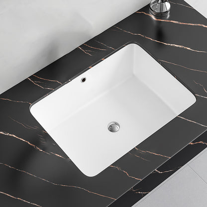 Undermount Bathroom Sink Modern Style Overflow Hole Design Ceramic Bathroom Sink Unavailiable Sink Rectangular Clearhalo 'Bathroom Remodel & Bathroom Fixtures' 'Bathroom Sinks & Faucet Components' 'Bathroom Sinks' 'bathroom_sink' 'Home Improvement' 'home_improvement' 'home_improvement_bathroom_sink' 7206052