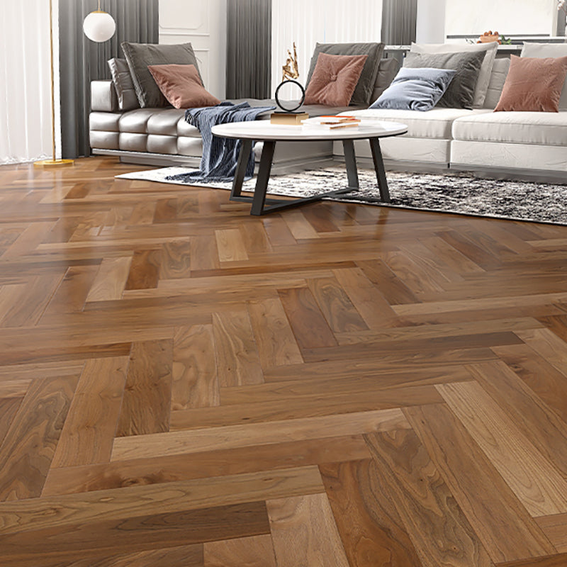 Traditional Flooring Tiles Solid Wood Wire Brushed Flooring with Click Lock Clearhalo 'Flooring 'Hardwood Flooring' 'hardwood_flooring' 'Home Improvement' 'home_improvement' 'home_improvement_hardwood_flooring' Walls and Ceiling' 7206079