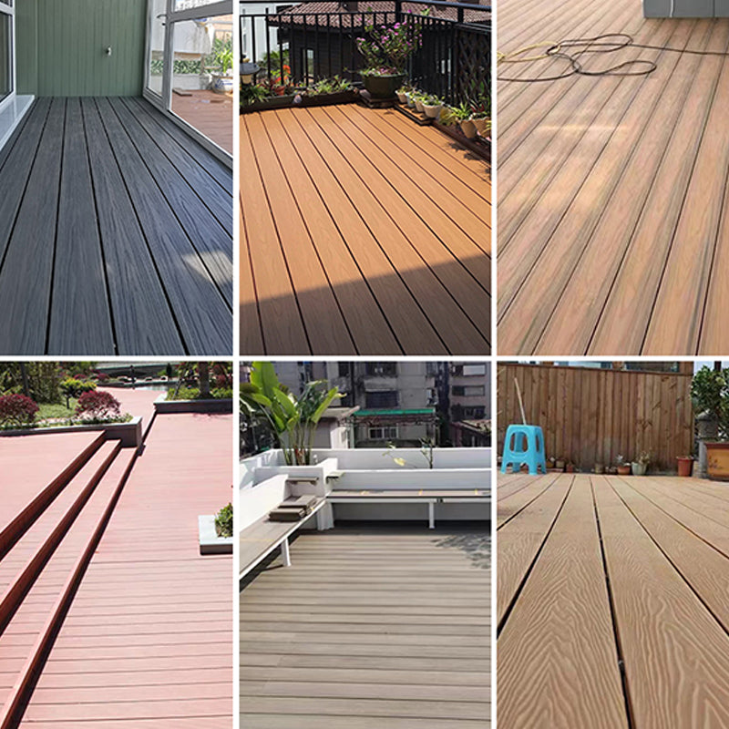 Contemporary Hardwood Deck Tiles Wire brushed Nail Tile Flooring Clearhalo 'Flooring 'Hardwood Flooring' 'hardwood_flooring' 'Home Improvement' 'home_improvement' 'home_improvement_hardwood_flooring' Walls and Ceiling' 7206149
