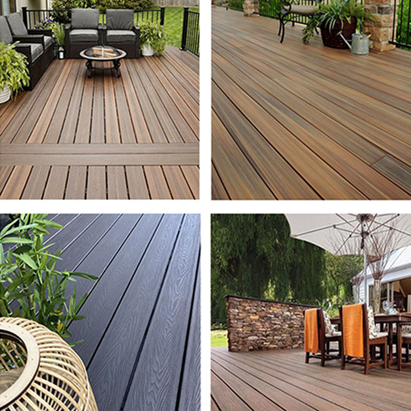 Contemporary Hardwood Deck Tiles Wire brushed Nail Tile Flooring Clearhalo 'Flooring 'Hardwood Flooring' 'hardwood_flooring' 'Home Improvement' 'home_improvement' 'home_improvement_hardwood_flooring' Walls and Ceiling' 7206162