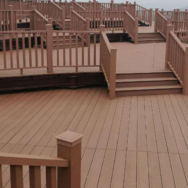 Wire brushed Hardwood Deck Tiles Engineered Flooring Planks for Patio Clearhalo 'Flooring 'Hardwood Flooring' 'hardwood_flooring' 'Home Improvement' 'home_improvement' 'home_improvement_hardwood_flooring' Walls and Ceiling' 7206327