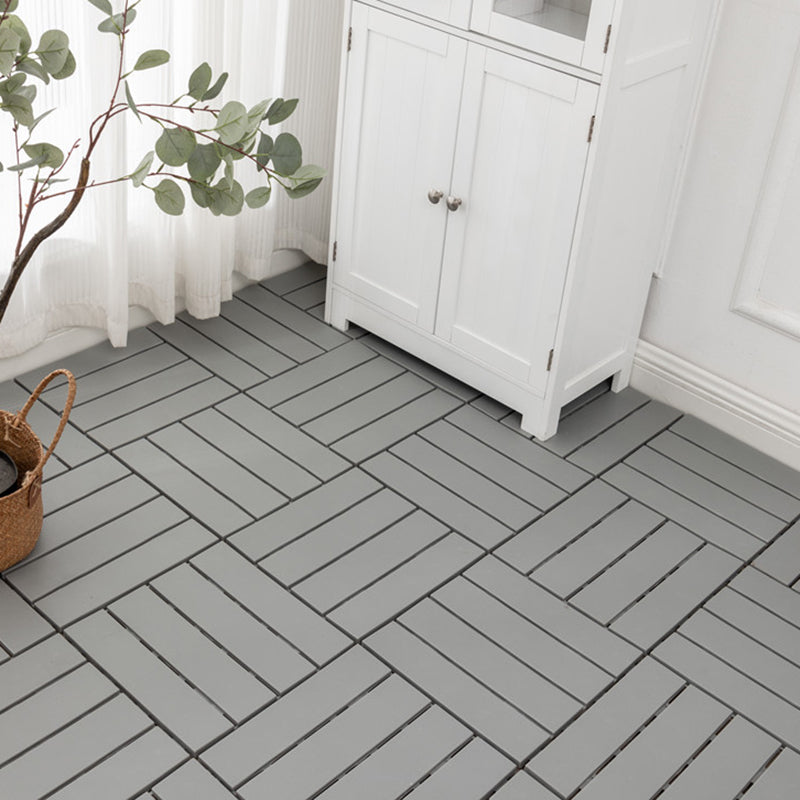 12" X 12" 4-Slat Square Deck/Patio Flooring Tiles Snap Fit Installation Floor Board Tiles White Gray Clearhalo 'Home Improvement' 'home_improvement' 'home_improvement_outdoor_deck_tiles_planks' 'Outdoor Deck Tiles & Planks' 'Outdoor Flooring & Tile' 'Outdoor Remodel' 'outdoor_deck_tiles_planks' 7206462