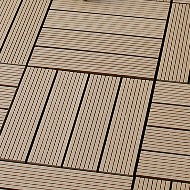 12" X 12" 4-Slat Square Deck/Patio Flooring Tiles Snapping Installation Floor Board Tiles Clearhalo 'Home Improvement' 'home_improvement' 'home_improvement_outdoor_deck_tiles_planks' 'Outdoor Deck Tiles & Planks' 'Outdoor Flooring & Tile' 'Outdoor Remodel' 'outdoor_deck_tiles_planks' 7206473