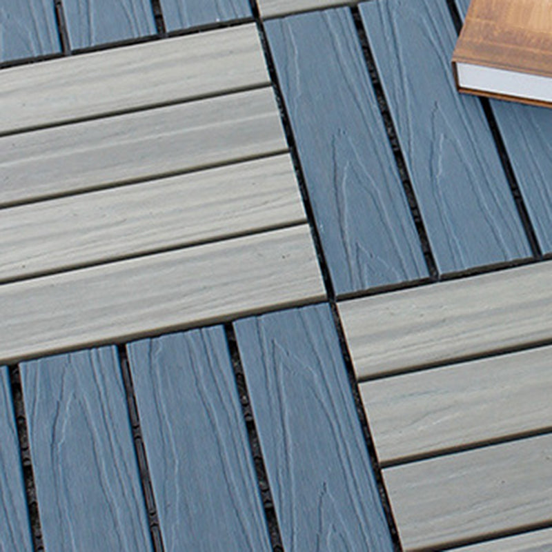 12" X 12"4-Slat Square PVC Flooring Tiles Interlocking Installation Floor Board Tiles Clearhalo 'Home Improvement' 'home_improvement' 'home_improvement_outdoor_deck_tiles_planks' 'Outdoor Deck Tiles & Planks' 'Outdoor Flooring & Tile' 'Outdoor Remodel' 'outdoor_deck_tiles_planks' 7206486