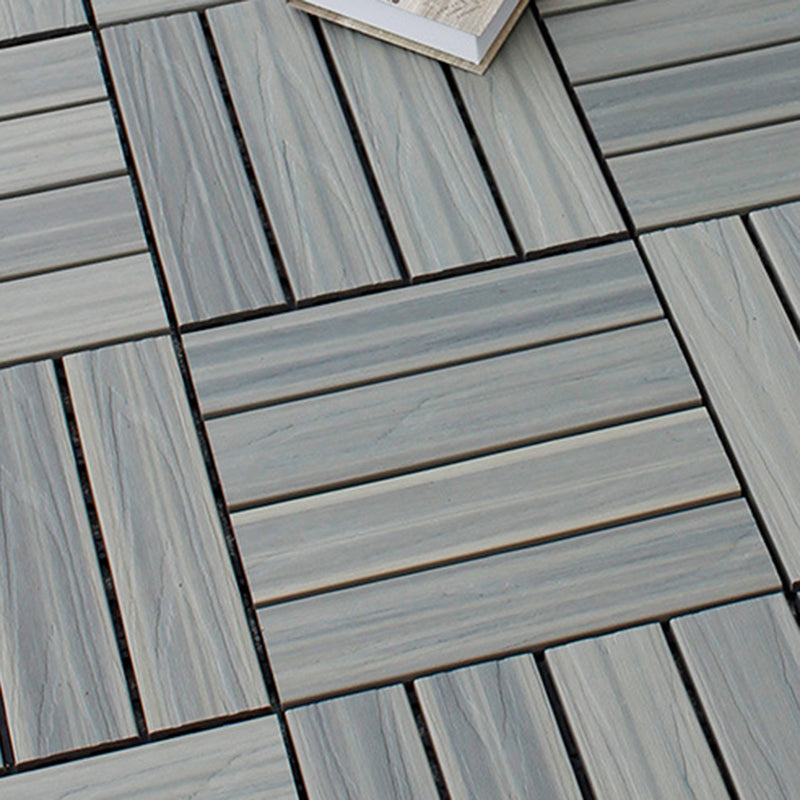 12" X 12"4-Slat Square PVC Flooring Tiles Interlocking Installation Floor Board Tiles Old Wood Clearhalo 'Home Improvement' 'home_improvement' 'home_improvement_outdoor_deck_tiles_planks' 'Outdoor Deck Tiles & Planks' 'Outdoor Flooring & Tile' 'Outdoor Remodel' 'outdoor_deck_tiles_planks' 7206488