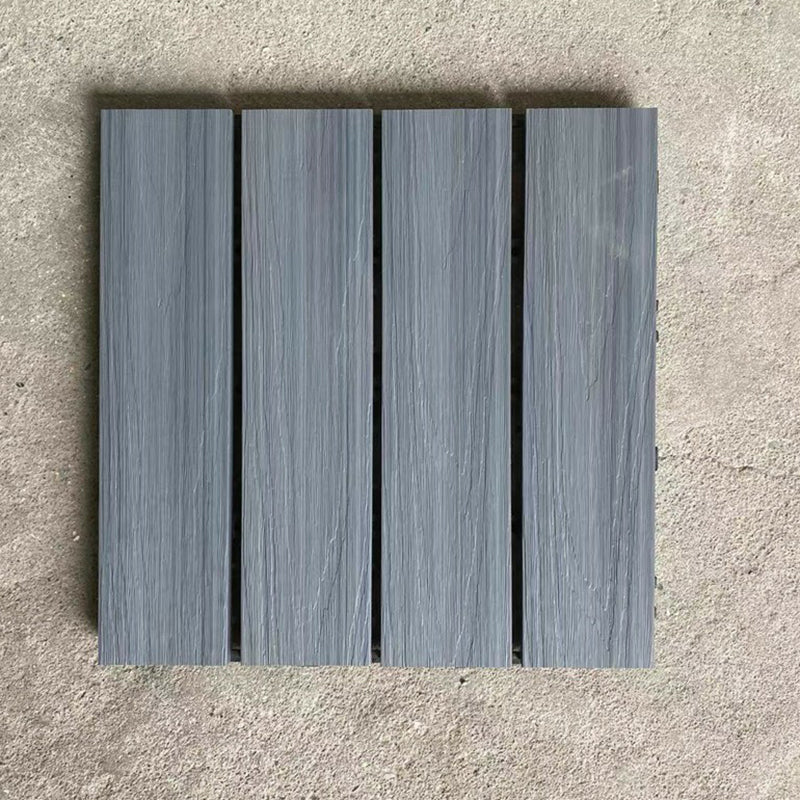 Interlocking Decking Tiles Striped Pattern Square Deck Plank Outdoor Patio Turquoise Straight Grain Clearhalo 'Home Improvement' 'home_improvement' 'home_improvement_outdoor_deck_tiles_planks' 'Outdoor Deck Tiles & Planks' 'Outdoor Flooring & Tile' 'Outdoor Remodel' 'outdoor_deck_tiles_planks' 7206522