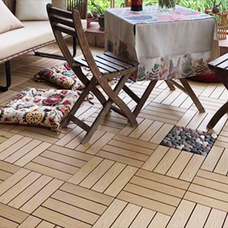 Interlocking Decking Tiles Striped Pattern Square Deck Plank Outdoor Patio Clearhalo 'Home Improvement' 'home_improvement' 'home_improvement_outdoor_deck_tiles_planks' 'Outdoor Deck Tiles & Planks' 'Outdoor Flooring & Tile' 'Outdoor Remodel' 'outdoor_deck_tiles_planks' 7206538
