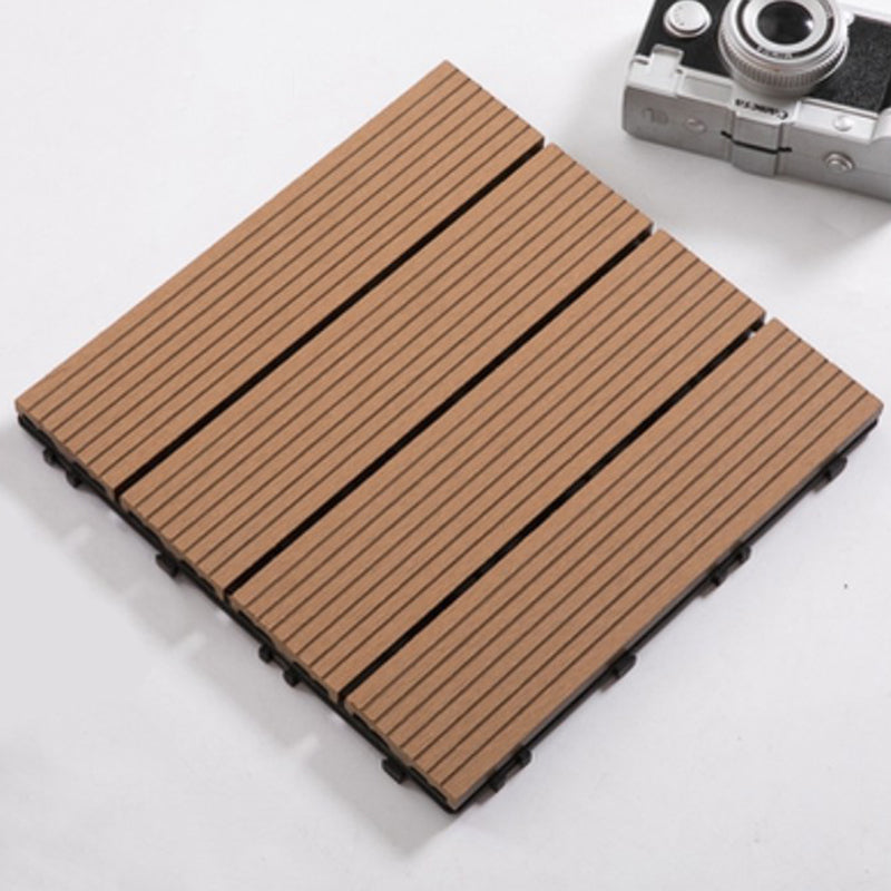 Interlocking Decking Tiles Striped Pattern Square Deck Plank Outdoor Patio Beige Straight Grain Clearhalo 'Home Improvement' 'home_improvement' 'home_improvement_outdoor_deck_tiles_planks' 'Outdoor Deck Tiles & Planks' 'Outdoor Flooring & Tile' 'Outdoor Remodel' 'outdoor_deck_tiles_planks' 7206541