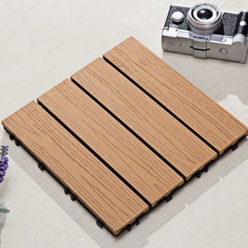 Interlocking Decking Tiles Striped Pattern Square Deck Plank Outdoor Patio Yellow Straight Grain Clearhalo 'Home Improvement' 'home_improvement' 'home_improvement_outdoor_deck_tiles_planks' 'Outdoor Deck Tiles & Planks' 'Outdoor Flooring & Tile' 'Outdoor Remodel' 'outdoor_deck_tiles_planks' 7206550