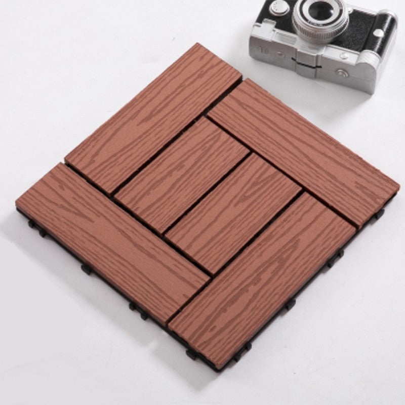 Interlocking Decking Tiles Striped Pattern Square Deck Plank Outdoor Patio Rosewood Transformation Clearhalo 'Home Improvement' 'home_improvement' 'home_improvement_outdoor_deck_tiles_planks' 'Outdoor Deck Tiles & Planks' 'Outdoor Flooring & Tile' 'Outdoor Remodel' 'outdoor_deck_tiles_planks' 7206552