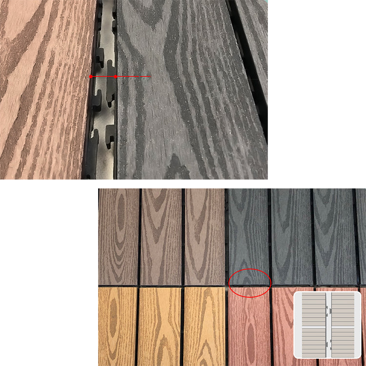 Composite Square Decking Tiles Interlocking Striped Pattern Patio Flooring Tiles Clearhalo 'Home Improvement' 'home_improvement' 'home_improvement_outdoor_deck_tiles_planks' 'Outdoor Deck Tiles & Planks' 'Outdoor Flooring & Tile' 'Outdoor Remodel' 'outdoor_deck_tiles_planks' 7206579