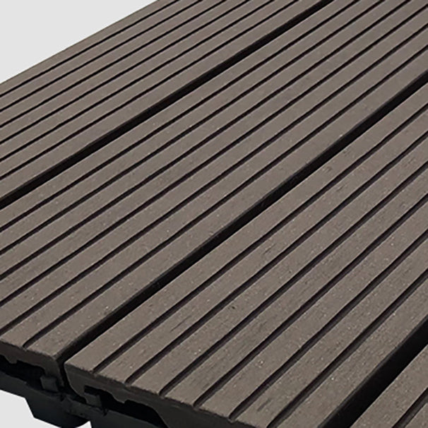 Composite Square Decking Tiles Interlocking Striped Pattern Patio Flooring Tiles Clearhalo 'Home Improvement' 'home_improvement' 'home_improvement_outdoor_deck_tiles_planks' 'Outdoor Deck Tiles & Planks' 'Outdoor Flooring & Tile' 'Outdoor Remodel' 'outdoor_deck_tiles_planks' 7206586