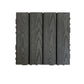 Composite Square Decking Tiles Interlocking Striped Pattern Patio Flooring Tiles Black Straight Wood Grain Clearhalo 'Home Improvement' 'home_improvement' 'home_improvement_outdoor_deck_tiles_planks' 'Outdoor Deck Tiles & Planks' 'Outdoor Flooring & Tile' 'Outdoor Remodel' 'outdoor_deck_tiles_planks' 7206589