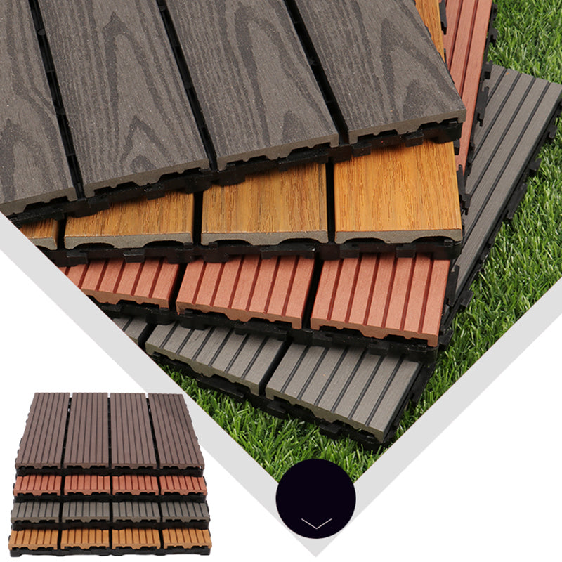Square PVC Deck/Patio Flooring Tiles Interlocking Installation Outdoor Patio Tiles Clearhalo 'Home Improvement' 'home_improvement' 'home_improvement_outdoor_deck_tiles_planks' 'Outdoor Deck Tiles & Planks' 'Outdoor Flooring & Tile' 'Outdoor Remodel' 'outdoor_deck_tiles_planks' 7206608