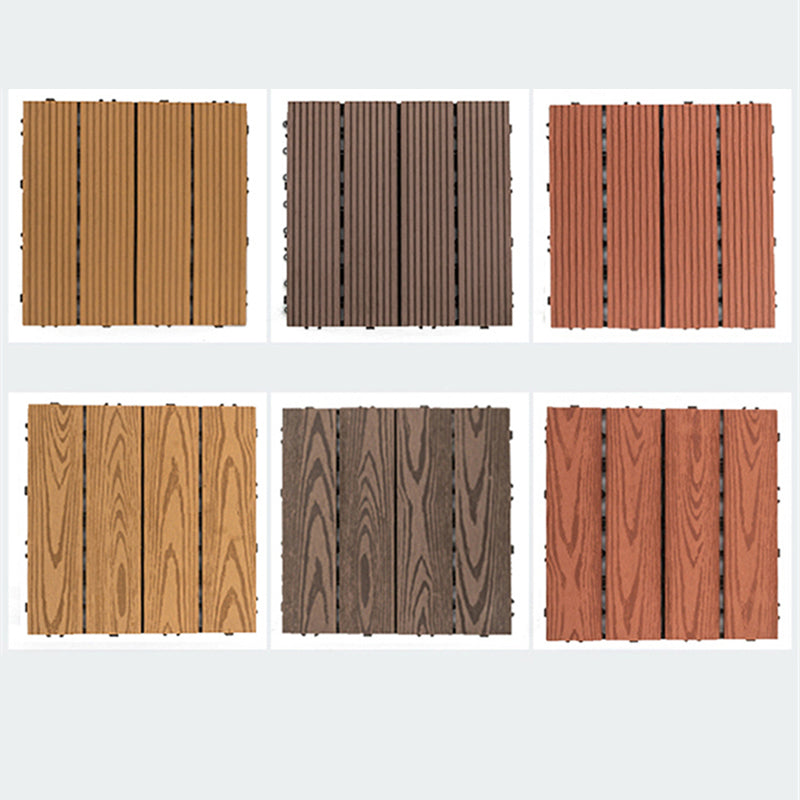 Square PVC Deck/Patio Flooring Tiles Interlocking Installation Outdoor Patio Tiles Clearhalo 'Home Improvement' 'home_improvement' 'home_improvement_outdoor_deck_tiles_planks' 'Outdoor Deck Tiles & Planks' 'Outdoor Flooring & Tile' 'Outdoor Remodel' 'outdoor_deck_tiles_planks' 7206609