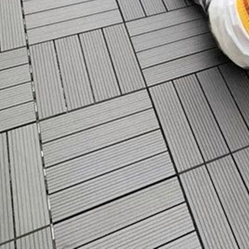 Square PVC Deck/Patio Flooring Tiles Interlocking Installation Outdoor Patio Tiles Grey Straight Grain Clearhalo 'Home Improvement' 'home_improvement' 'home_improvement_outdoor_deck_tiles_planks' 'Outdoor Deck Tiles & Planks' 'Outdoor Flooring & Tile' 'Outdoor Remodel' 'outdoor_deck_tiles_planks' 7206613