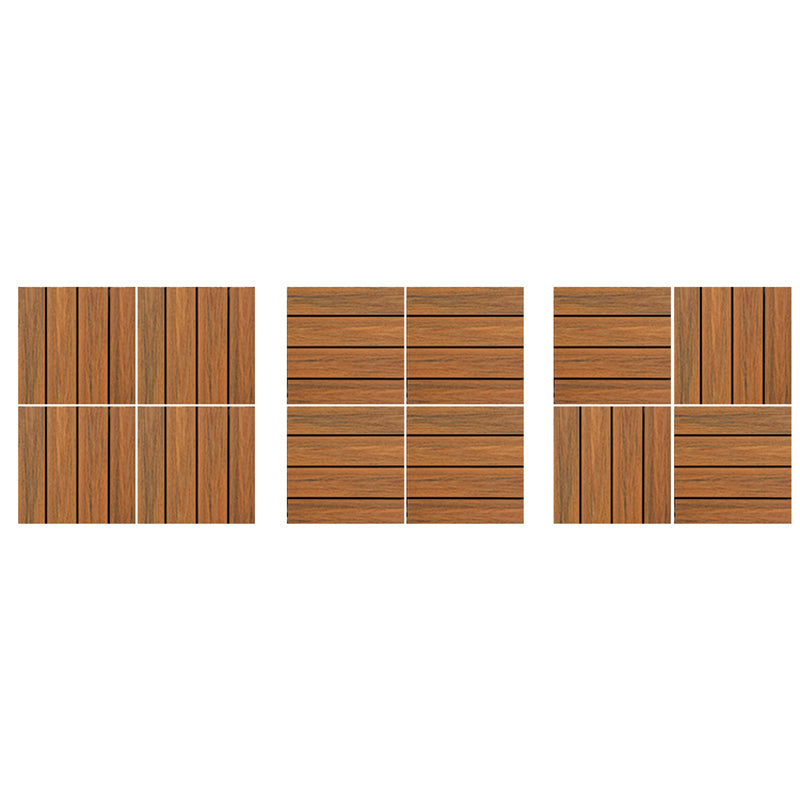 Square PVC Deck/Patio Flooring Tiles Interlocking Installation Outdoor Patio Tiles Clearhalo 'Home Improvement' 'home_improvement' 'home_improvement_outdoor_deck_tiles_planks' 'Outdoor Deck Tiles & Planks' 'Outdoor Flooring & Tile' 'Outdoor Remodel' 'outdoor_deck_tiles_planks' 7206614