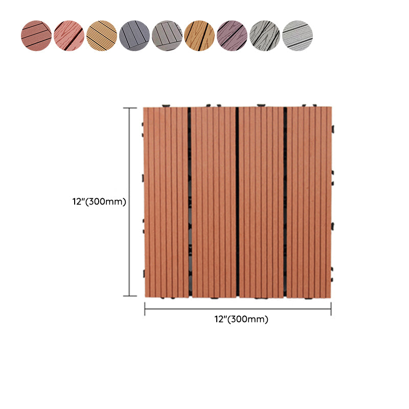 Square PVC Deck/Patio Flooring Tiles Interlocking Installation Outdoor Patio Tiles Clearhalo 'Home Improvement' 'home_improvement' 'home_improvement_outdoor_deck_tiles_planks' 'Outdoor Deck Tiles & Planks' 'Outdoor Flooring & Tile' 'Outdoor Remodel' 'outdoor_deck_tiles_planks' 7206616