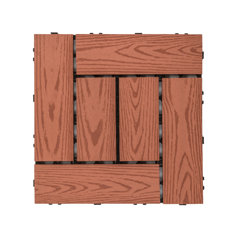 Deck Plank Loose Lay Manufactured Wood Decking Tiles Outdoor Flooring Rosewood Embossing Transformation Clearhalo 'Home Improvement' 'home_improvement' 'home_improvement_outdoor_deck_tiles_planks' 'Outdoor Deck Tiles & Planks' 'Outdoor Flooring & Tile' 'Outdoor Remodel' 'outdoor_deck_tiles_planks' 7206682
