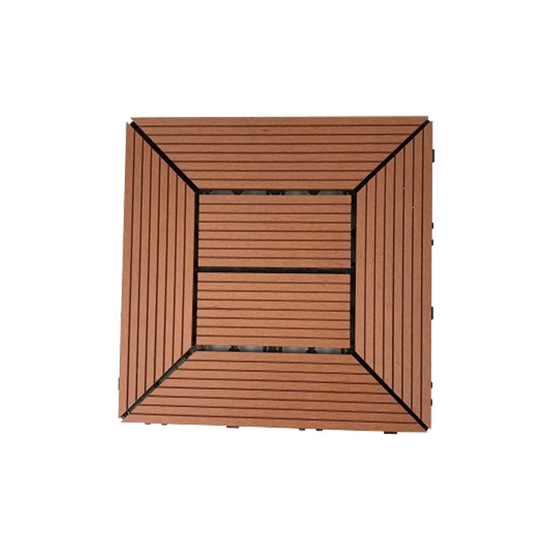 Deck Plank Loose Lay Manufactured Wood Decking Tiles Outdoor Flooring Red Brown 1 Piece Transformation Clearhalo 'Home Improvement' 'home_improvement' 'home_improvement_outdoor_deck_tiles_planks' 'Outdoor Deck Tiles & Planks' 'Outdoor Flooring & Tile' 'Outdoor Remodel' 'outdoor_deck_tiles_planks' 7206689