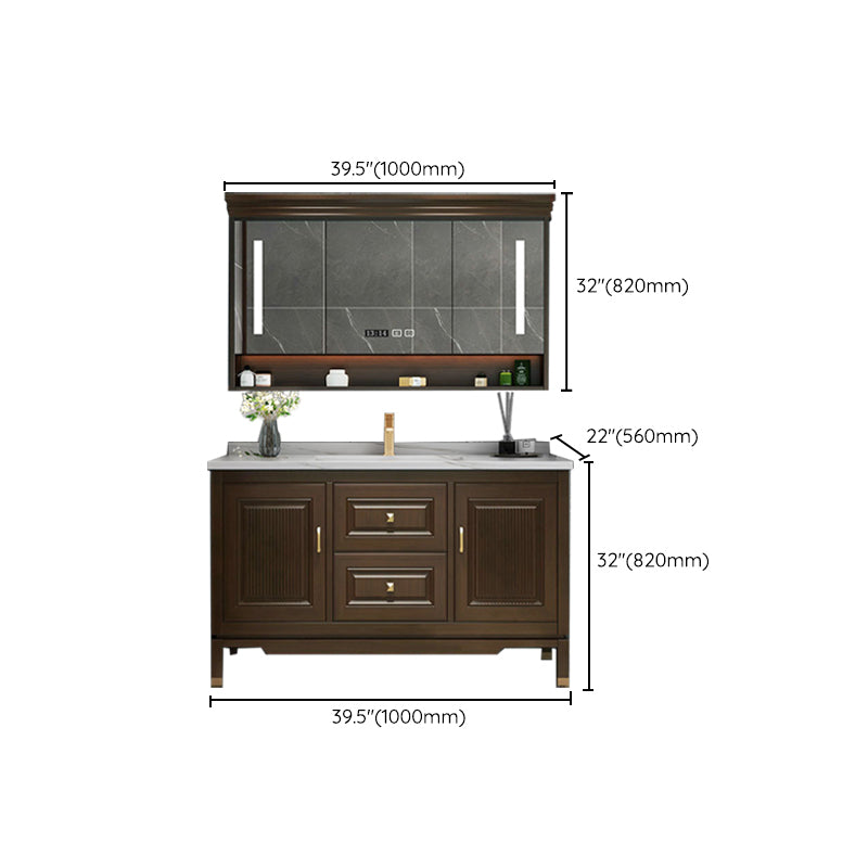 Traditional Bathroom Sink Vanity Solid Wood Mirror Included Bathroom Vanity Cabinet Clearhalo 'Bathroom Remodel & Bathroom Fixtures' 'Bathroom Vanities' 'bathroom_vanities' 'Home Improvement' 'home_improvement' 'home_improvement_bathroom_vanities' 7206721